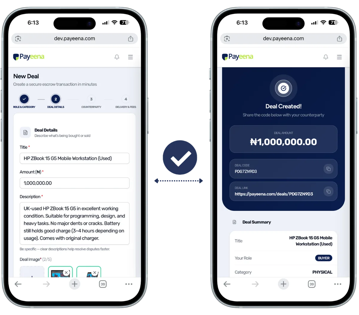 Create a deal and share